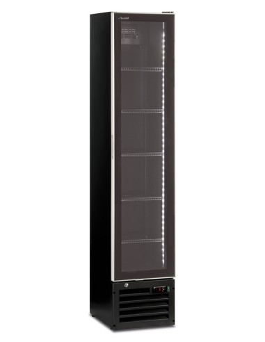 FRIGORIFERI 1 ANTA POSITIVO: vendita online FRIGO VETRINA THIN COOLER BLACK 0 C /+10 C PORTA VETRO KLIMAITALIA in offerta