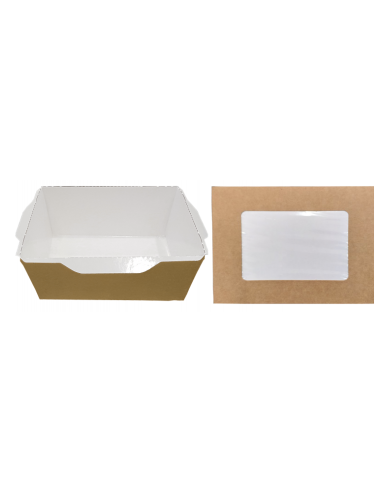 CONTENITORI BIO: vendita online ECO BAKE 205 CONFEZIONE 25 CONTENITORE CON COPERCHIO MM.205X135X48 in offerta