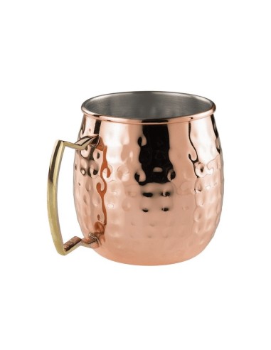 BOCCALI-MUG-CALICI-TIKI: vendita online TAZZA MOSCOW MULE LEONE 56 CL ACCIAIO INOX MARTELLATO PLACCATO RAME in offerta