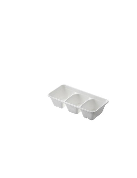 DELIVERY-BIODEGRADABILE: vendita online BIO CF 40 VASCHETTA 3 SCOMPARTI CM.25,8X13X6H in offerta