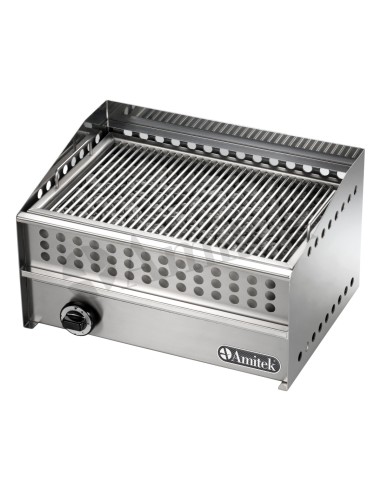 PIASTRE COTTURA: vendita online GRIGLIA A PIETRA LAVICA PROFESSIONALE GG9 INOX GPL 9000W in offerta