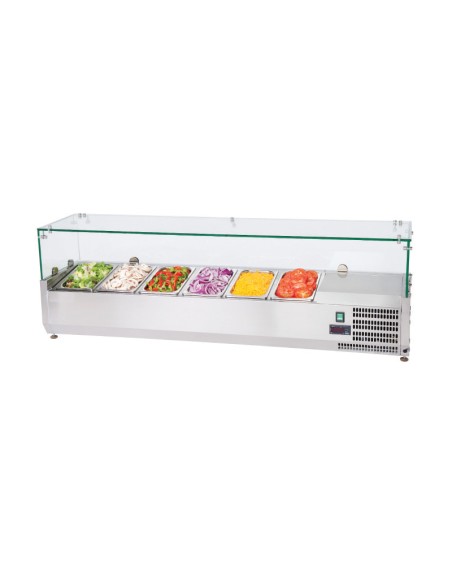 TAVOLI FRIGO: vendita online VETRINA PORTACONDIMENTI REFRIGERATA VRX GREEN LINE MM.1400X335X435H in offerta