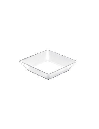 FINGER FOOD PLASTICA: vendita online SMALL PLATE VASSOIO CONFEZIONE 25 PZ. BIANCO 6,5X6,5CM in offerta