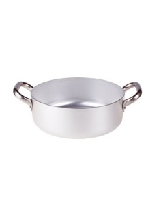 ALLUMINIO: vendita online CASSERUOLA BASSA ALLUMINIO 3MM CM.28  H.9,5 LT.6,4 2 MANIGLIE in offerta