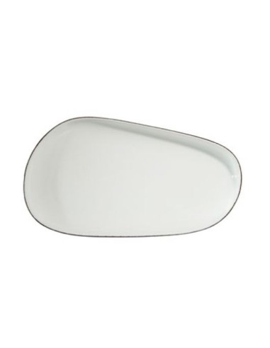 PIATTI: vendita online PIATTO OVALE CM.35X19X4,5 ONDA BIANCO IN PORCELLANA FADE in offerta