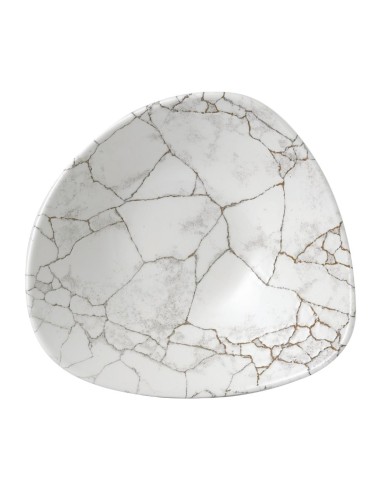 PIATTI: vendita online CIOTOLA TRIANGOLARE CHURCHILL KINTSUGI AGATE GRIGIO IN PORCELLANA 23,5 CM in offerta