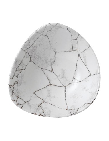 PIATTI: vendita online CIOTOLA TRIANGOLARE CHURCHILL KINTSUGI AGATE GRIGIO IN PORCELLANA 18,5 CM in offerta