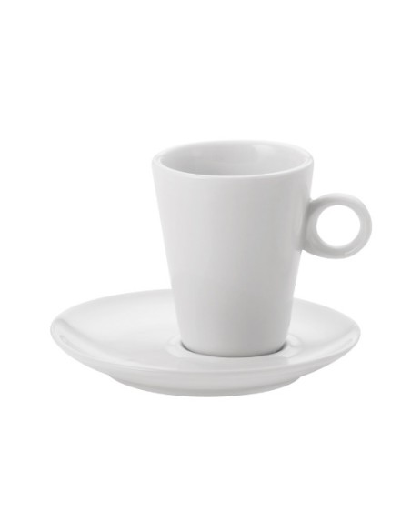 TAZZE E PIATTINI CAFFE-LATTE-THE': vendita online PIATTINO IN PORCELLANA BIANCO PER TAZZA CAFFE' ATENE in offerta