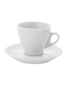 TAZZE E PIATTINI CAFFE-LATTE-THE': vendita online PIATTINO TAZZA THE PRAGA PORCELLANA BIANCO in offerta