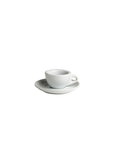 TAZZE E PIATTINI CAFFE-LATTE-THE': vendita online TAZZA CAFFE' NAPOLI CON PIATTINO LT.0,06 PORCELLANA BIANCA in offerta