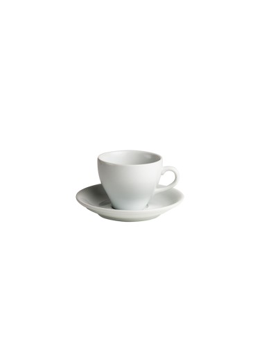 TAZZE E PIATTINI CAFFE-LATTE-THE': vendita online TAZZA CAPPUCCINO CON PIATTINO LT.0,20 BELEN PORCELLANA BIANCA in offerta