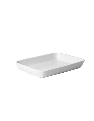 PIROFILE: vendita online PIROFILA RETTANGOLARE CM.40X26X6 IMPILABILE PORCELLANA BIANCA in offerta