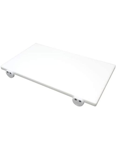 TAGLIERI-TAGLIERI POLIETILENE: vendita online TAGLIERE POLIETILENE CM.60X40X2 BIANCO CON 2 FERMI in offerta