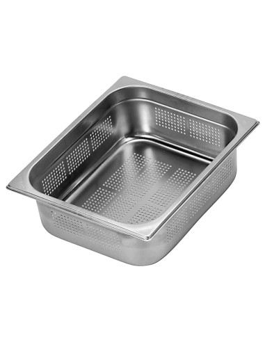 BACINELLE-CONTENIT.COPERCHI-ACCIAIO: vendita online GASTRONORM BACINELLA GN 2/1 H.65 FORATA MM.650X530 INOX in offerta