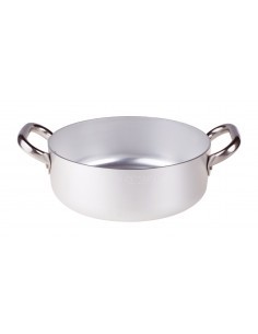 ALLUMINIO: vendita online CASSERUOLA BASSA IN ALLUMINIO 3MM Ø40CM H.14 LT.17,6 CON 2 MANIGLIE AGNELLI BALDASSARRE in offerta