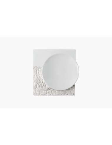 PIATTI: vendita online PIATTO QUADRATO CM.20XH.3 PORCELLANA BIANCO TERRA COSTAVERDE in offerta