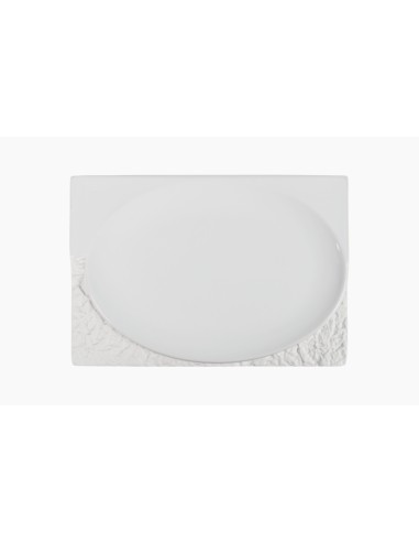 PIATTI: vendita online PIATTO RETTANGOLARE CM.27X18 PORCELLANA BIANCO TERRA COSTAVERDE in offerta