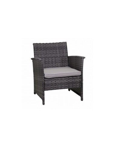 POLTRONA DETROIT GRIGIO CON CUSCINO POLYRATTAN 64449201