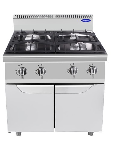 COTTURA PROFESSIONALE: vendita online CUCINA 4 FUOCHI SU GAMBE SERIE 900 - ACCIAIO INOX, GRIGLIE IN GHISA, BRUCIATORI 12KW in...