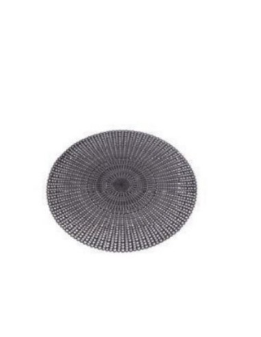 TABLEMAT SET 12 TOV. ROUND CM.40 NERO