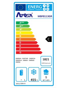 FRIGORIFERI 1 ANTA NEGATIVO: vendita online FREEZER 1 PORTA PER TEGLIE GN2/1 GREEN LINE ATOSA in offerta 2