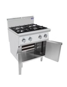 COTTURA PROFESSIONALE: vendita online CUCINA A GAS 4 FUOCHI CON FORNO - ATOSA ACCIAIO INOX, POTENZA 8 KW in offerta 2