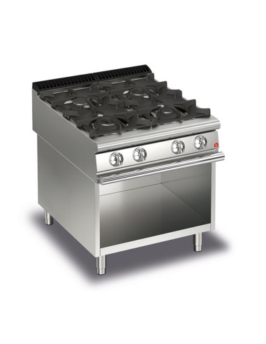 COTTURA PROFESSIONALE: vendita online QUEEN 9 Q90PCV/G8003 CUCINA 4 FUOCHI POTENZIATA GAS SU VANO KW.29,2 in offerta