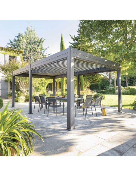 OMBRELLONI: vendita online GAZEBO PERGOLA EVORA 3,6X6 GRAFITE 171412 in offerta