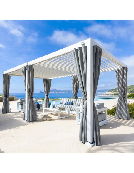 OMBRELLONI: vendita online GAZEBO PERGOLA EVORA 3,6X6 GRAFITE 171412 in offerta