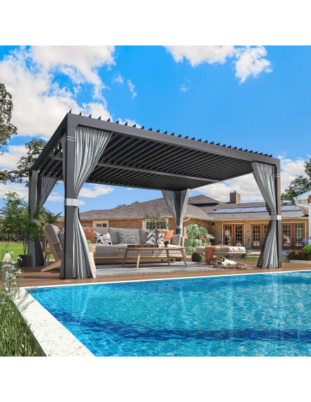 OMBRELLONI: vendita online GAZEBO PERGOLA EVORA 3,6X6 GRAFITE 171412 in offerta