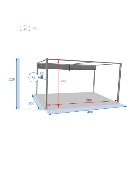 OMBRELLONI: vendita online PALMEIRA GAZEBO 4X3 ARDESIA 139588 in offerta