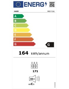 CANTINETTE VINO: vendita online CANTINA VINO 171 BOTTIGLIE COLORE NERO HAIER WS171GA in offerta 2