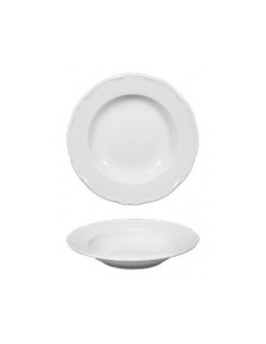 PIATTI: vendita online PIATTO FONDO BIANCO 24CM MALAGA PORCELLANA SATURNIA in offerta