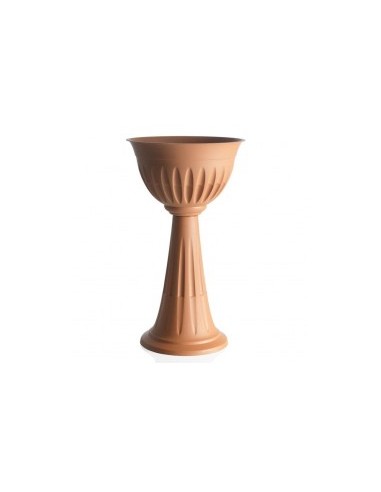 VASO A COLONNA ALBA TERRACOTTA