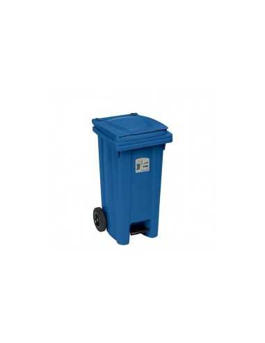 URBAN ECO SYSTEM BIDONE 80 LT BLU CON PEDALE STEFANPLAST