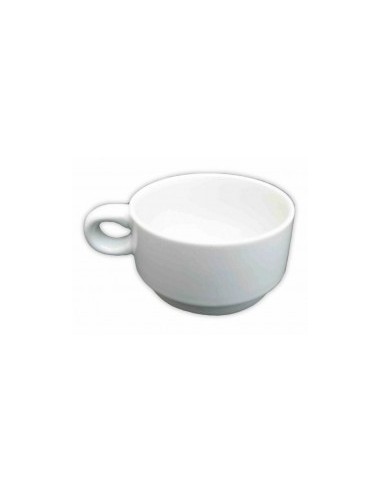 TAZZE E PIATTINI CAFFE-LATTE-THE': vendita online TAZZA CAPPUCCINO 20CL IMPILABILE IN PORCELLANA BIANCA in offerta