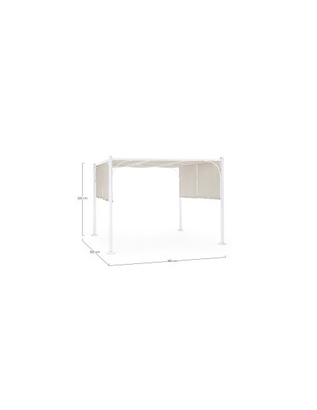 GAZEBO SLIDE 3 X 3 BIANCO/TORTORA 0795436