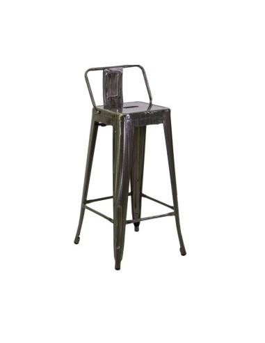 SGABELLO 803318 BRISTOL GALVANIZZATO H77CM