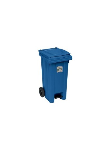 BIDONE 25703 CARRELLATO 120LT C/PED BLU