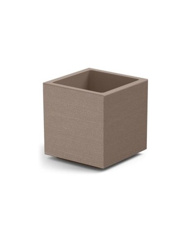 VASI-FIORIERE: vendita online VASO IN POLIPROPILENE CUBO MATHERIA 40X40CM AVANA CON RUOTE INTEGRATE in offerta