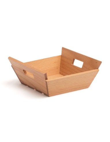 ALZATE-PORTATORTE-ESPOSITORI: vendita online CASSETTA IN LEGNO COMAS CON MANIGLIE 17 CM X 17 CM X 7 CM in offerta