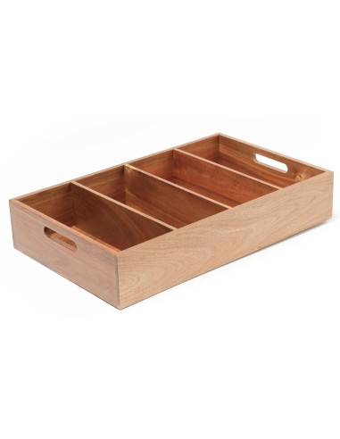 ACCESSORI: vendita online PORTAPOSATE IN LEGNO 4 SCOMPARTI 32 CM X 53 CM X 10 CM in offerta