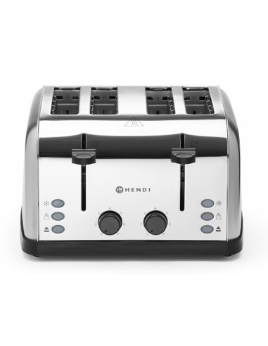 TOSTIERE-BISTECCHIERE-GRILL: vendita online TOSTAPANE 4 FETTE HENDI 1500W ANALOGICO 7 LIVELLI DI COTTURA in offerta