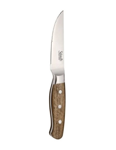 COLTELLI BISTECCA: vendita online COLTELLO DA MANZO FORGIATO SEGHETTATO SALVINELLI COTTAGE MANICO LEGNO in offerta