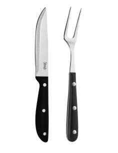 COLTELLI BISTECCA: vendita online SET FORCHETTONE + COLTELLO MANZO LISCIO SALVINELLI BISTROT INOX in offerta