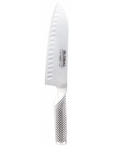 COLTELLERIA: vendita online COLTELLO SANTOKU CON LAMA ALVEOLATA GLOBAL G-80 ACCIAIO CROMOVA 18 CM in offerta