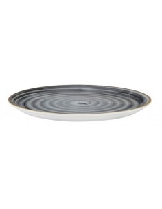 PIATTI PIZZA: vendita online PIATTO PIZZA CM33 CIRCUS SPIRALE NERO SATURNIA in offerta 2