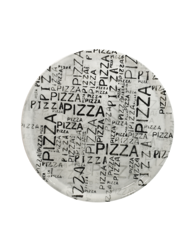 PIATTI PIZZA: vendita online PIATTO PIZZA CM 33 NAPOLI WHITE BLACK PORCELLANA SATURNIA in offerta