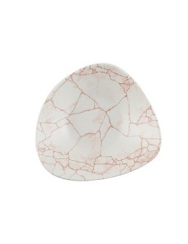 INSALATIERE-CIOTOLE-COPPETTE: vendita online PIATTO FONDO TRIANGOLARE CHURCHILL KINTSUGI CORAL IN PORCELLANA 18,5 CM in offerta