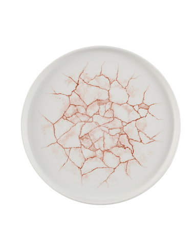 PIATTI: vendita online PIATTO PIANO BORDATO CHURCHILL KINTSUGI CORAL IN PORCELLANA 26 CM in offerta